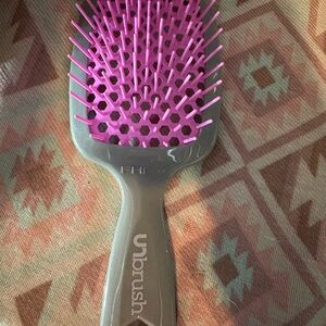 Pink and Gray Hair Brush